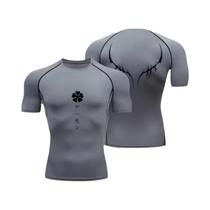 Camiseta De Compressão Preta Anime Para Academia, Motivação Muscular, Roupa Anime, Camiseta Camiseta De Compressão Preta Anime Para Academia, Motivação Muscular, Roupa Anime, Camiseta