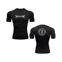 Camiseta de Compressão Slim Fit Masculina - Anime Baki Hanma - Academia, Corrida e Fitness