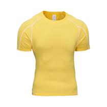 Camiseta De Corrida De Verão Masculina Compressão Elástica Ginásio Fitness Esportiva Magro Atlético