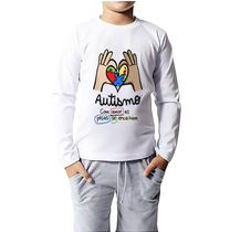 Camiseta de Criança Manga Longa Infantil Amor Autismo