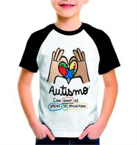 Camiseta de Criança Manga Longa Infantil Amor Autismo