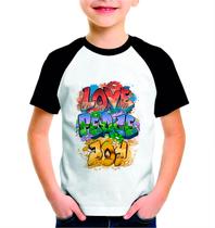 Camiseta de Criança Manga Longa Infantil de Pixação