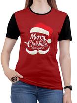 Camiseta de Feliz Natal, Feminina Papai Noel blusa
