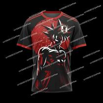 Camiseta De Futebol Anime Dragon Ball Z Para Homens Adultos, Camiseta Infantil Saiyan De Manga Curta