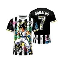 Camiseta De Futebol Edição Especial Dragon Ball Z Goku Vegeta Ronaldo No.7 Para Fãs
