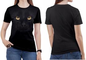 Camiseta de Gato PLUS SIZE Animal Feminina Blusa