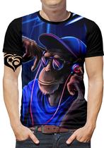Camiseta de Macaco PLUS SIZE Masculina Animal Blusa