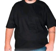 Camiseta de malha algodão manga curta plus size g1 ao g3