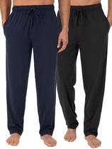 Camiseta de malha Sleep Pant Fruit of the Loom para homens, pacote com 2