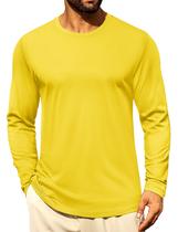 Camiseta de manga comprida Cotrasen com gola redonda e absorção de umidade Camiseta de manga comprida Cotrasen com gola redonda e absorção de umidade