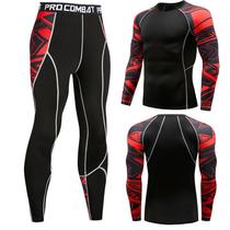 Camiseta de manga comprida de fitness MMA Compression para homens