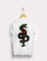 Camiseta de manga curta com estampa Old School nas costas de cobra URBAN VENON Camiseta de manga curta com estampa Old School nas costas de cobra URBAN VENON