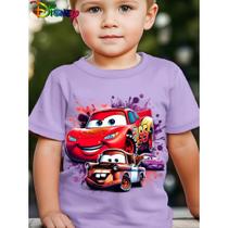 Camiseta de Manga Curta Disney Verão para Meninos com Estampa "Lightning McQueen e Mater" -
