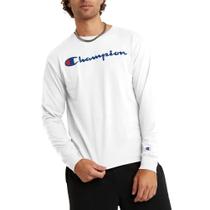 Camiseta de Manga Larga Champion para Hombre Ajuste Estándar Blanca Talla P