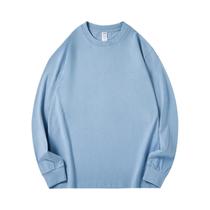 Camiseta De Manga Longa 300g De Algodão Puro Para Homens E Mulheres, Branca, Camada Base Grossa Para