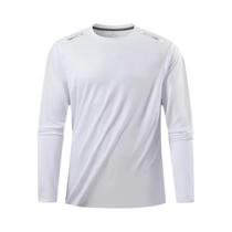 Camiseta De Manga Longa Para Corrida Masculina, Rápido Secagem, Refletiva, Pullover Para Primavera E