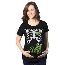 Camiseta de maternidade Crazy Dog Bride of Frankenstein Halloween Camiseta de maternidade Crazy Dog Bride of Frankenstein Halloween