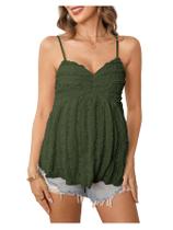 Camiseta de maternidade MakeMechic Spaghetti Spaghetti Spaghetti Bainha com babados