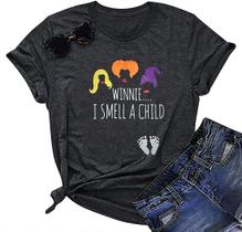Camiseta de maternidade MNLYBABY Winnie I Smell a Child Halloween Camiseta de maternidade MNLYBABY Winnie I Smell a Child Halloween