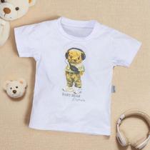 Camiseta de Menino Baby Bear Branco Estilo e Conforto