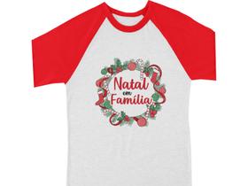 Camiseta de Natal em Família Boas Festas Adulto Vermelho
