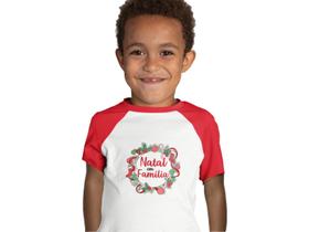 Camiseta de Natal em Família Boas Festas Criança Juvenil Vermelho