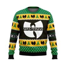 Camiseta De Natal Masculina Estampada Wu-Tang Clan, Confortável E Solta, Para Outono/Inverno