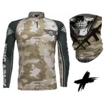 Camiseta De Pesca + bandana King Army Solar Uv Kff301 Camuflado Camiseta De Pesca + bandana King Army Solar Uv Kff301 Camuflado
