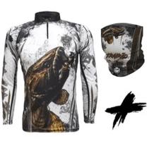 Camiseta De Pesca + Bandana King Kff300 Trairão Proteção Uv