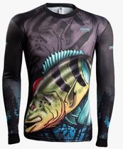 Camiseta de Pesca Combat Fish Tucunare Azul 1.0 BRK