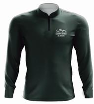 Camiseta de Pesca Concept Fish com Proteção Solar UV Verde Militar Lisa Camiseta de Pesca Concept Fish com Proteção Solar UV Verde Militar Lisa