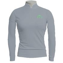 Camiseta de Pesca EP Fishing Basic Feminina Cinza e Neon Verde (+50UV)