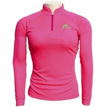 Camiseta de Pesca EP Fishing Basic Feminina Rosa com Verde Neon (+50UV)