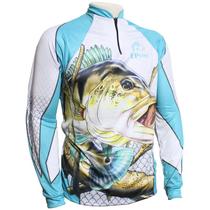 Camiseta de Pesca EP Fishing II Tucuna Azul (Tamanho Especial, +50UV)