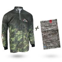 Camiseta de Pesca Faca na Rede Combat S Camuflado 2020 + Bandana Tb19 Folhagem Camiseta de Pesca Faca na Rede Combat S Camuflado 2020 + Bandana Tb19 Folhagem