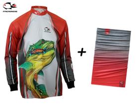 Camiseta de Pesca Faca na Rede Combat S Tucunaré Açu + Bandana TB19 Tucuna Açu Camiseta de Pesca Faca na Rede Combat S Tucunaré Açu + Bandana TB19 Tucuna Açu