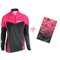 Camiseta de Pesca Feminina Faca na Rede EVO Girl 19/20 + Bandana TB19 Pink