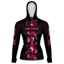 Camiseta de Pesca Feminina Go Fisher com Capuz e Proteção Solar - Gocpzf04