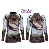 Camiseta de Pesca Feminina Rock Fishing 35+UV Tamba