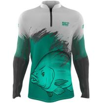 Camiseta De Pesca FPS 50+ Tilapia - Mar Negro