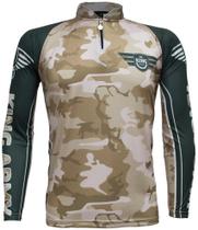 Camiseta De Pesca King Proteção Solar Uv KFF301 - Army - King Brasil