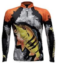 Camiseta De Pesca King Proteção Solar Uv Kff600 Tucunare