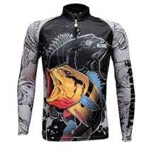 Camiseta De Pesca King Proteção Solar Uv KFF608 - Tucunare