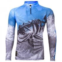 Camiseta De Pesca King Proteção Solar Uv Viking 06 - Tucunaré - King Brasil