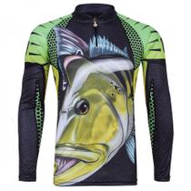 Camiseta De Pesca King Proteção Solar Uv Viking 07 - Tucunaré