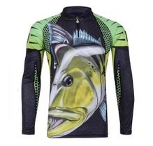 Camiseta De Pesca King Proteção Solar Uv Viking 07 Tucunaré