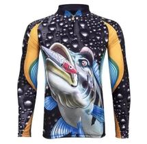 Camiseta De Pesca King Proteção Solar Uv Viking 08 Tucunaré