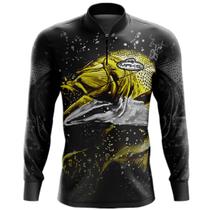 Camiseta de Pesca Manga Longa Proteção UV50+ Cores Punho Encaixe Dedo