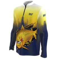 Camiseta de Pesca Mar Negro 2021 Dourado (Tam. Especial, +50UV)