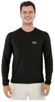 Camiseta de pesca mar negro slim poliamida preto g1